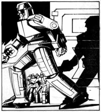 A Decepticon guard failed to notice the Battle Patrol (or at least pretended to).