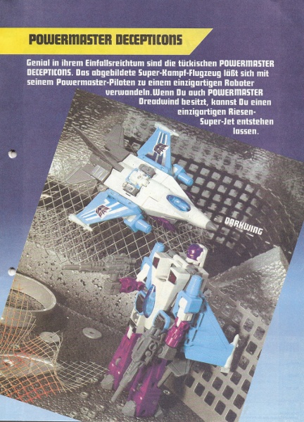 Powermaster Jets Poor Dreadwind, not even the typesetters like him