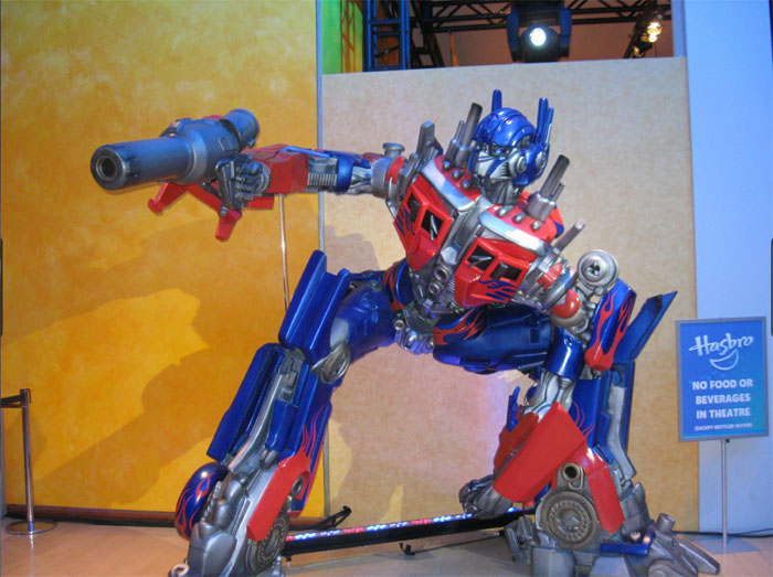 This Optimus Prime statue is here every year. He shoots you if you bring food or drink into the showroom.