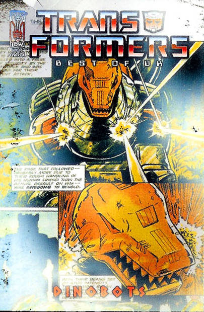 The Transformers: Best of UK: Dinobots #2 cover RI-A; reprints Parts 1-2 (IDW Publishing, 2007)