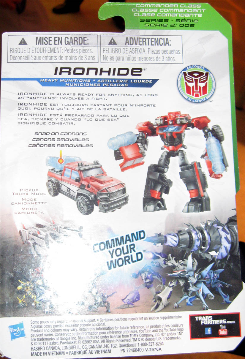 Ironhide cardback