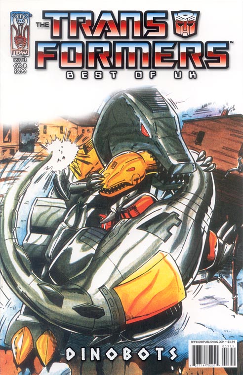 The Transformers: Best of UK: Dinobots #3 cover B; reprints Parts 3-4 (IDW Publishing, 2007)