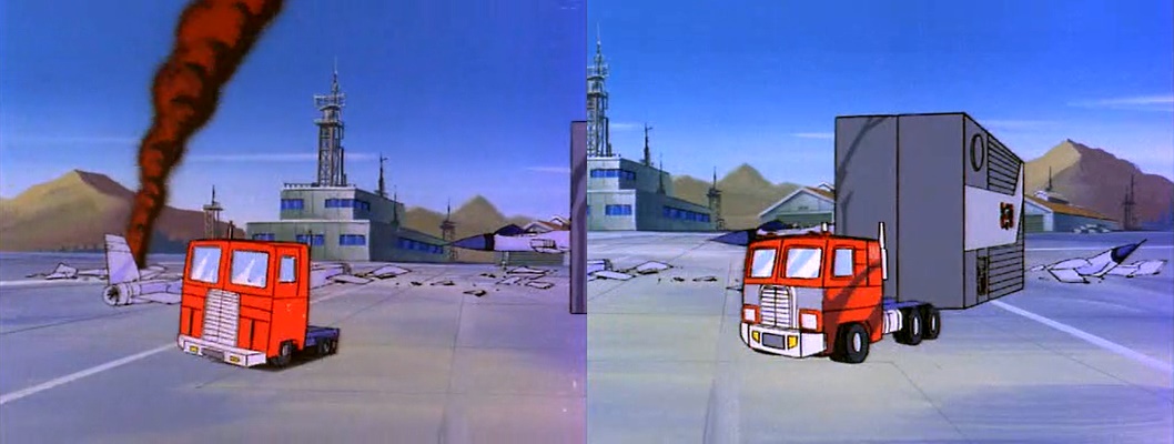 Optimus Prime keeps having trouble with his truck mode. Attack of the Autobots (episode)
