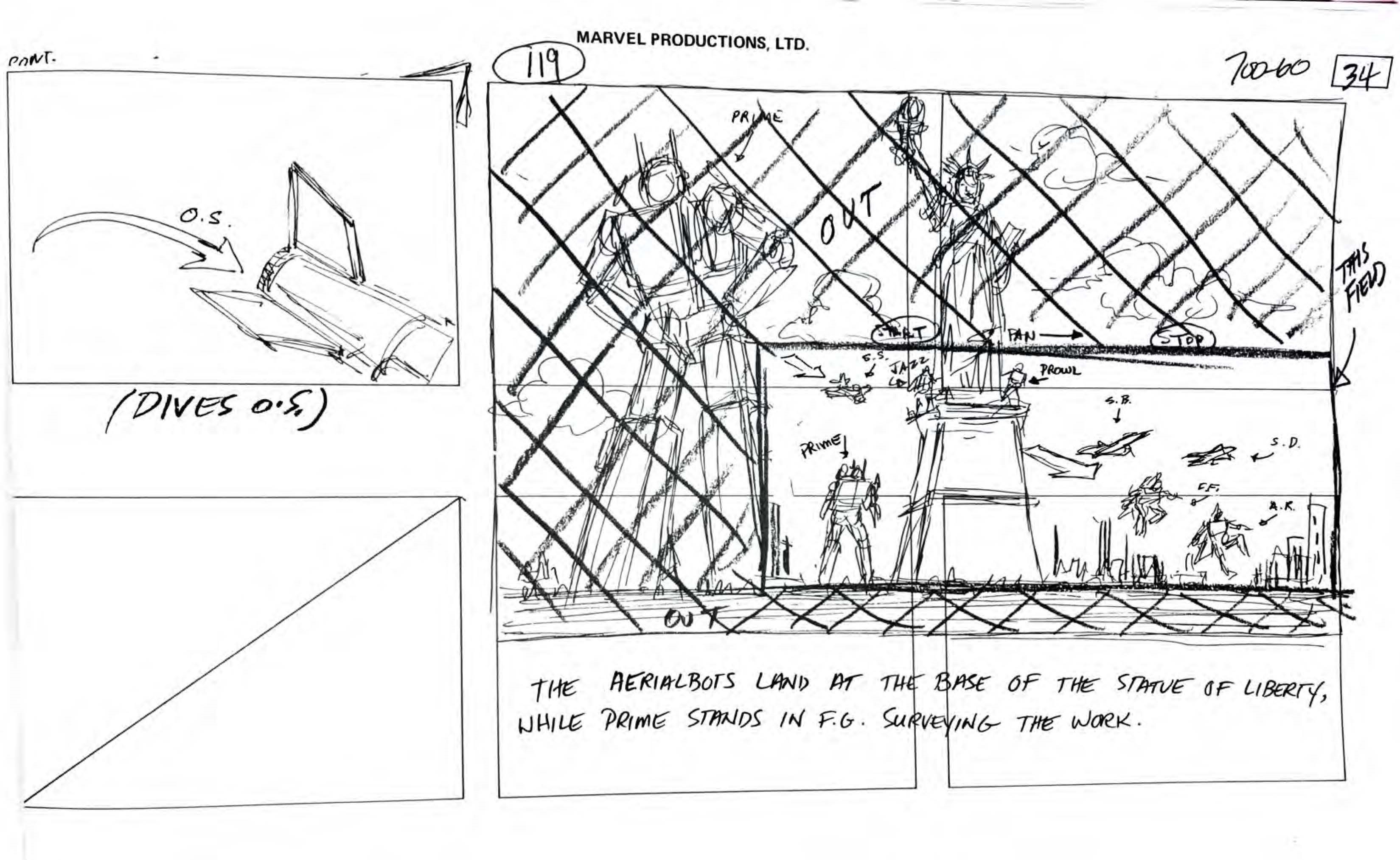 From Cosmic Rust. Storyboard directors and producers would sometimes scale down larger shots to save money.