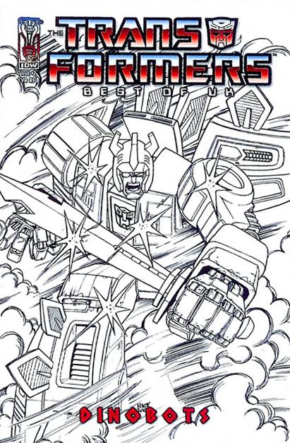 The Transformers: Best of UK: Dinobots #2 cover RI-B; reprints Parts 1-2 (IDW Publishing, 2007)