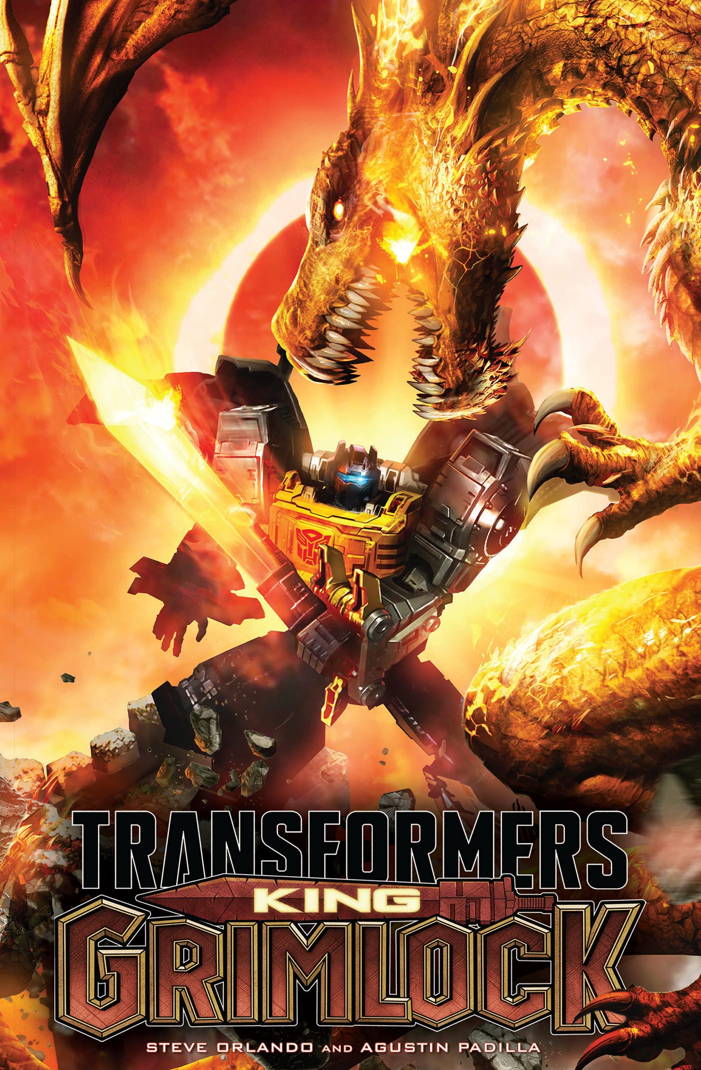 King Grimlock hardcover; cover art by Dave Wilkins