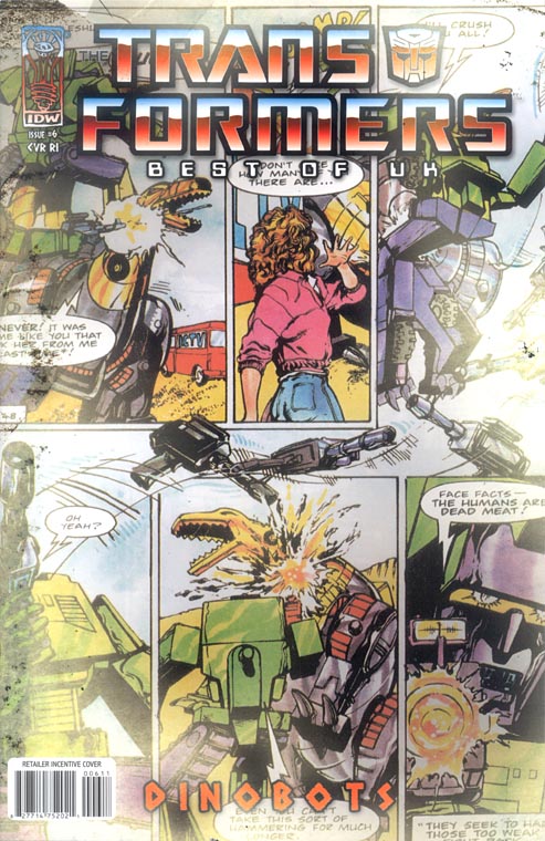 The Transformers: Best of UK: Dinobots #6 retailer incentive cover (IDW Publishing, 2008)
