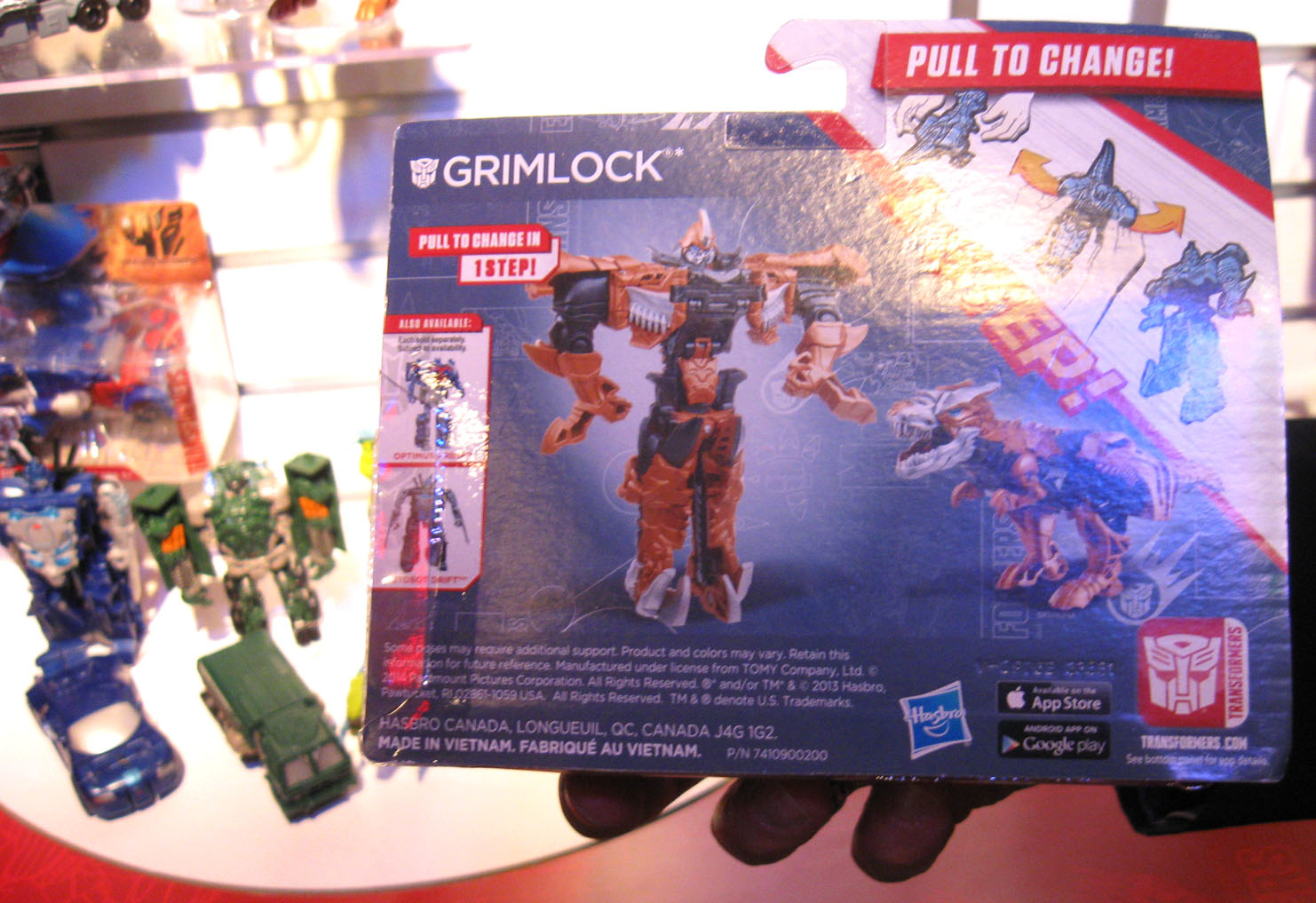 One-Step Changer Grimlock cardback!