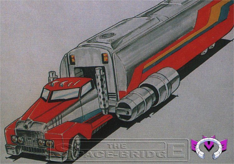 Unreleased Diaclone precursor concept art, truck mode