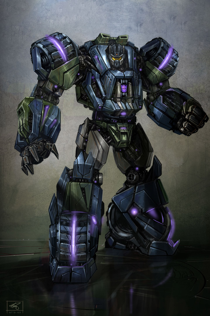 High Moon Studios concept art which inspired Onslaught's 2012 IDW robot mode