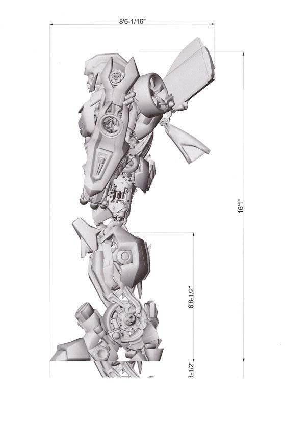 Diagram of Bee’s dimensions