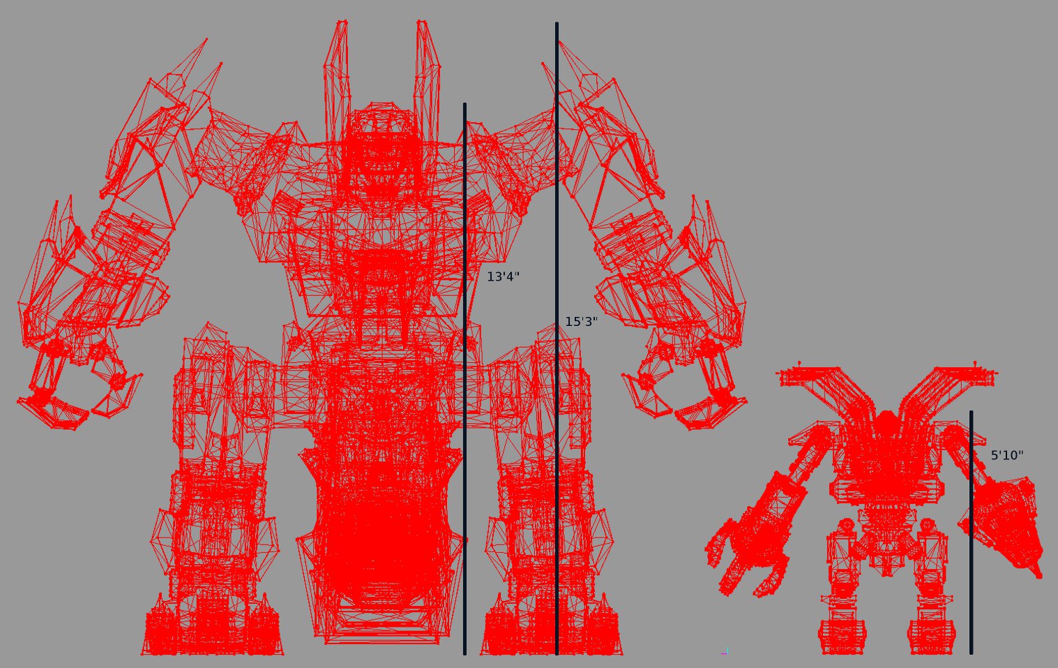 Trypticon and Omega Supreme to scale within the game