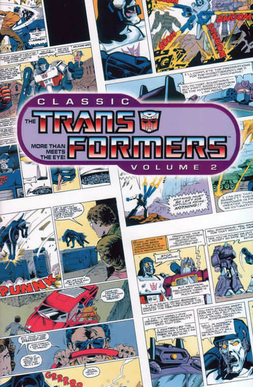 Classic Transformers Volume 2; cover art by artists from issues #20 and #25
