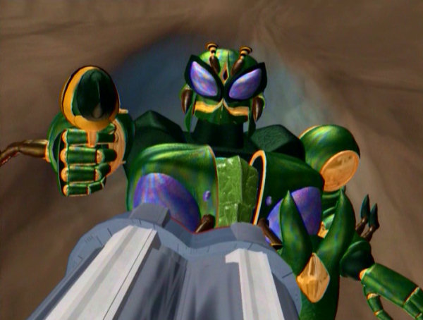 He doesn't die from being shot here actually he dies of an explosion