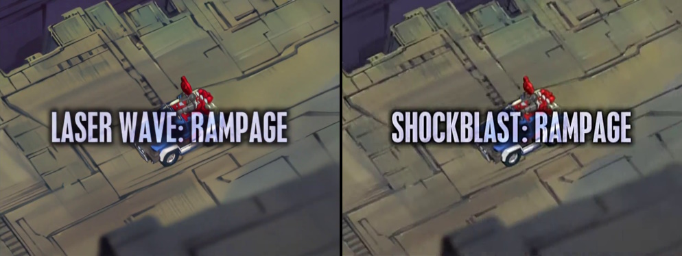 Shockblast sporting his Japanese name. Shockblast: Rampage