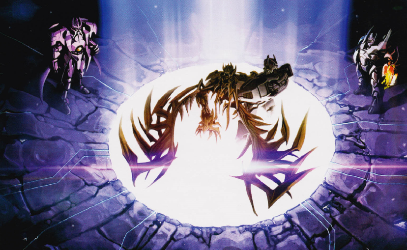 Onyx, Micronus, and Thirteen enter the Well of All Sparks