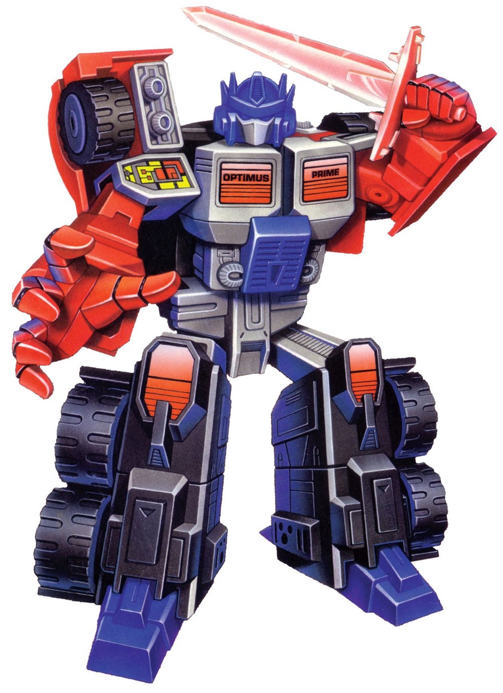 Generation 2 Laser Optimus Prime package art