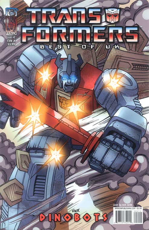The Transformers: Best of UK: Dinobots #2 cover A; reprints Parts 1-2 (IDW Publishing, 2007)