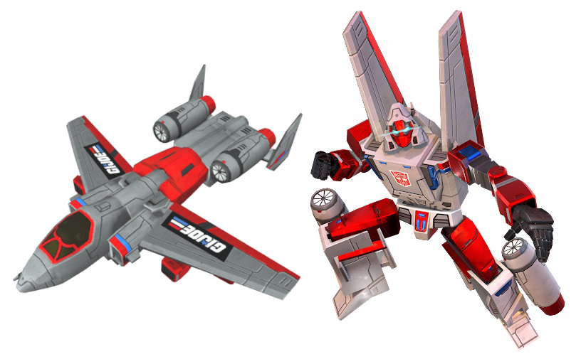 Generation 2-themed skin on Combiner Wars-based robot mode in Earth Wars mobile game