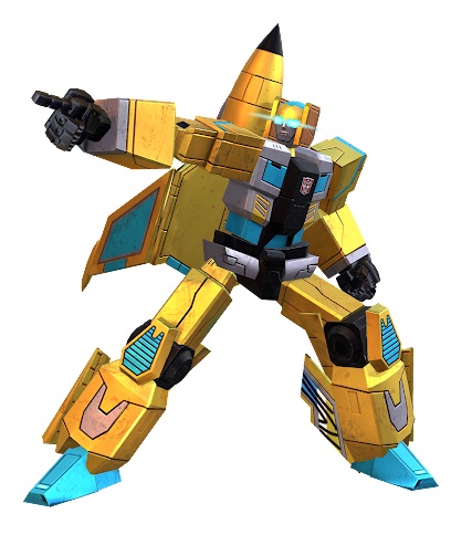 Generation 2-themed skin on Combiner Wars-based robot mode in Earth Wars mobile game