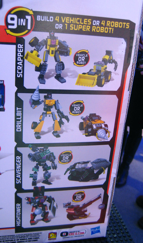 Part of the Devastator set box-back
