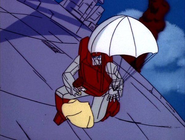 Powerglide dresses his imaginary girlfriend. The Girl Who Loved Powerglide