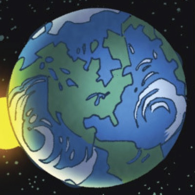 As his condition worsened, a combination of factors led to Swerve's overloading holomatter generator to create a life-size replica of Earth as depicted in an amalgam of his favourite sitcoms. Rodimus dubbed the planet "Swearth". The One Where They Go to Earth