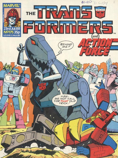 UK issue #175 – Grimlock won't stop dancing for anyone.