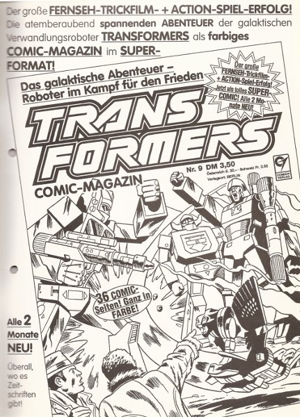 Transformers Comic-Magazin issue 9 advert