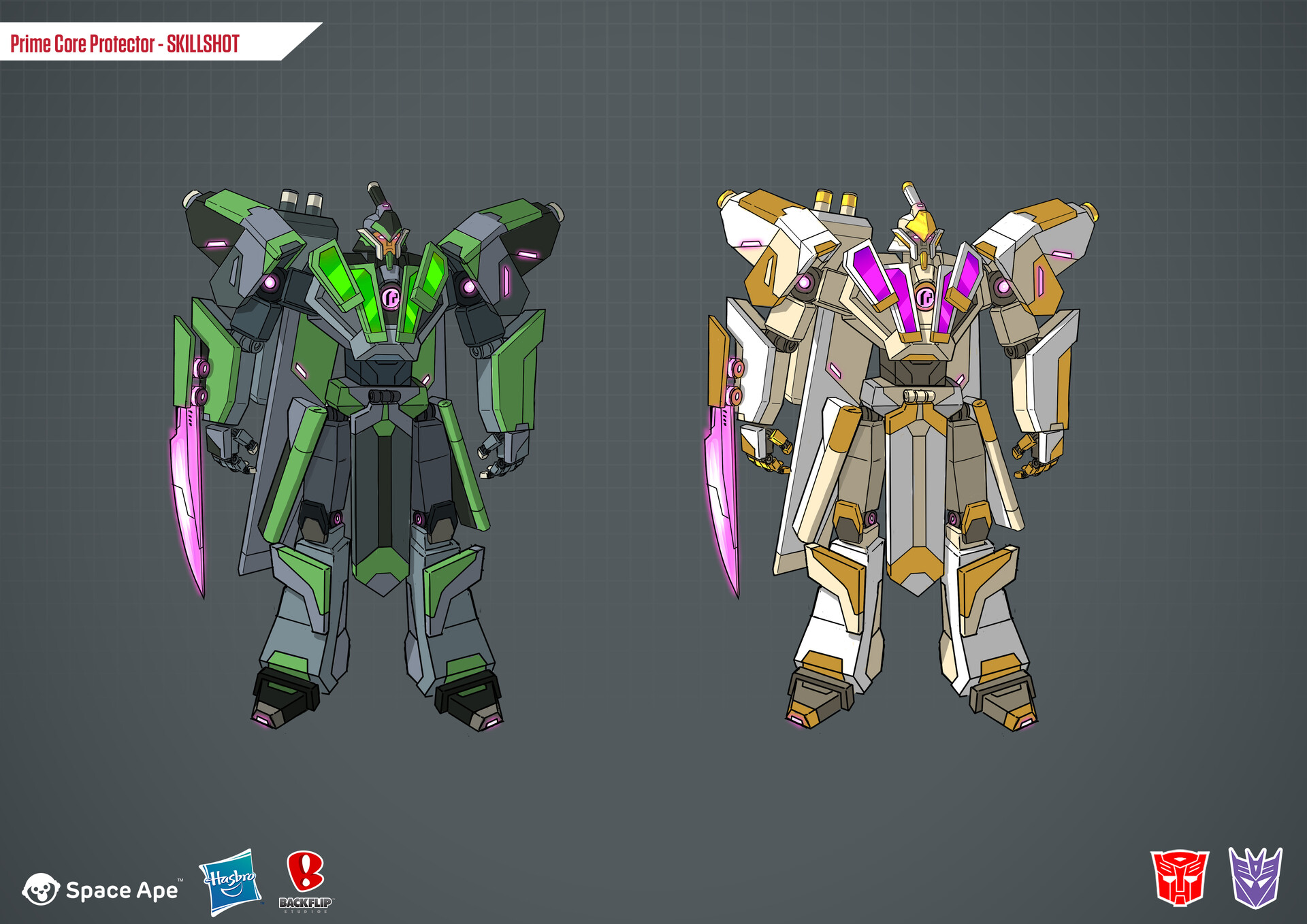 Concept art (Malus pictured left)
