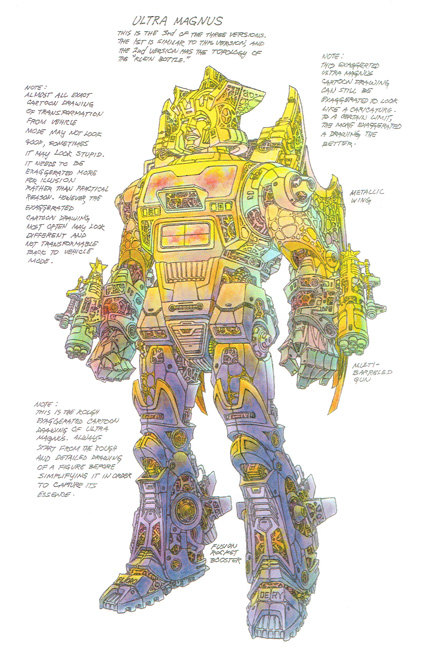 Floro Dery's early version of Magnus. The script barely gives any details of his appearance, so Dery went wild.