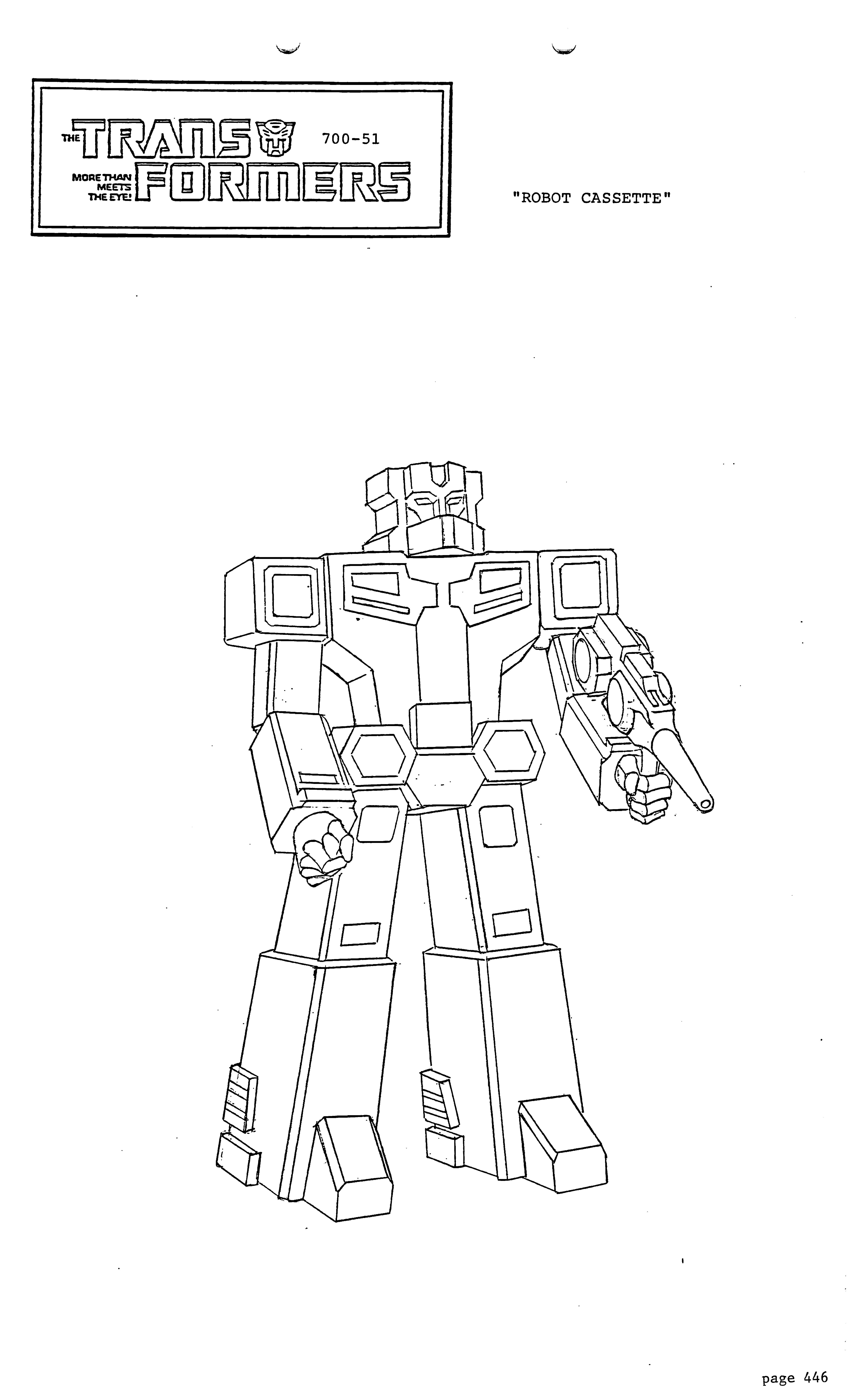 Unused "Robot Cassette" character model from the episode "Auto-Bop".