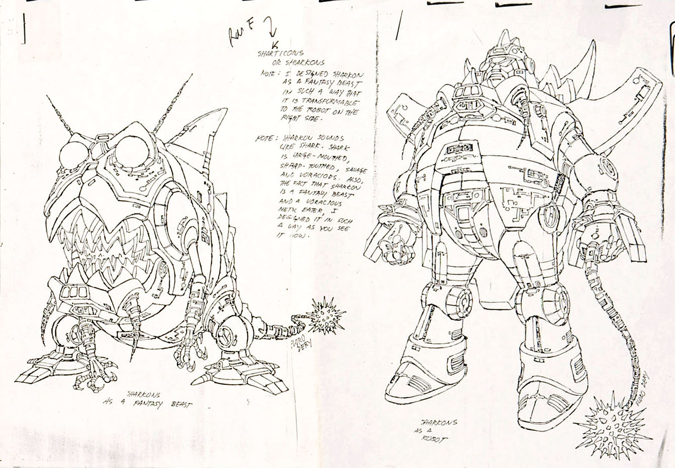 Sharkticon concept art which gives them the alternate name of Sharkons, which isn't used in the script.