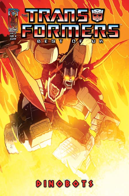 The Transformers: Best of UK: Dinobots #3 cover A; reprints Parts 3-4 (IDW Publishing, 2007)