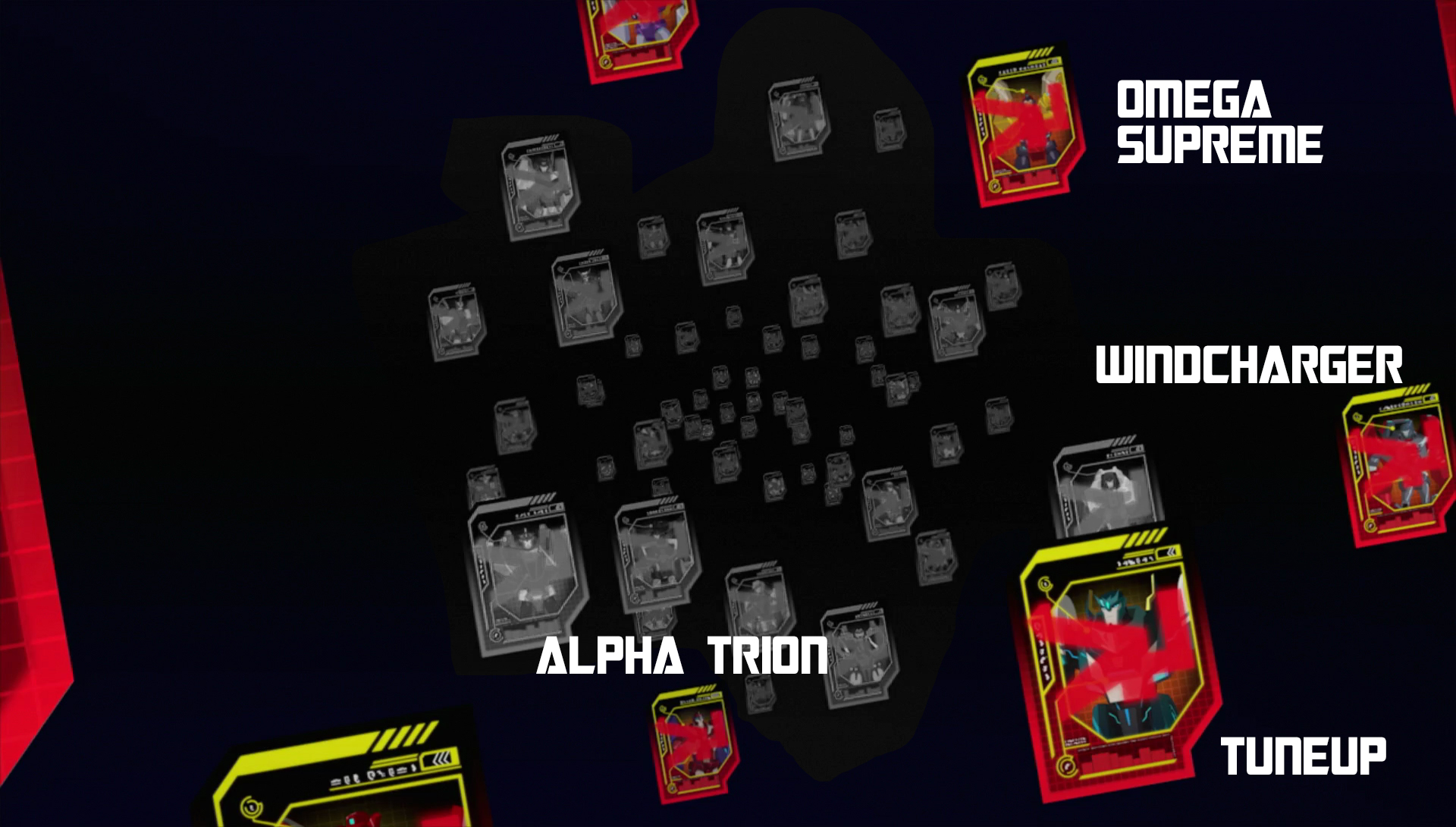 Omega Supreme, Windcharger, Tuneup, and Alpha Trion