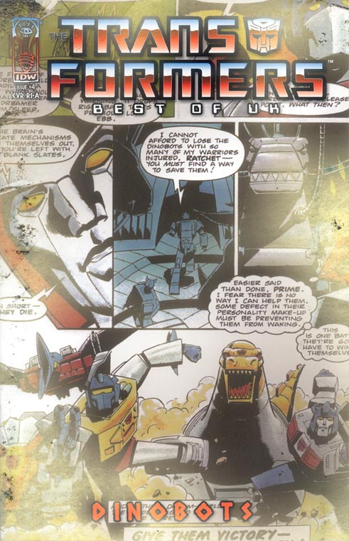 The Transformers: Best of UK: Dinobots #4 cover RI-A (IDW Publishing, 2007)