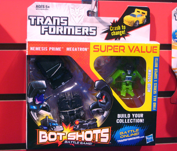 The Decepticon 3-pack. The Autobot set was only shown in the video presentation.